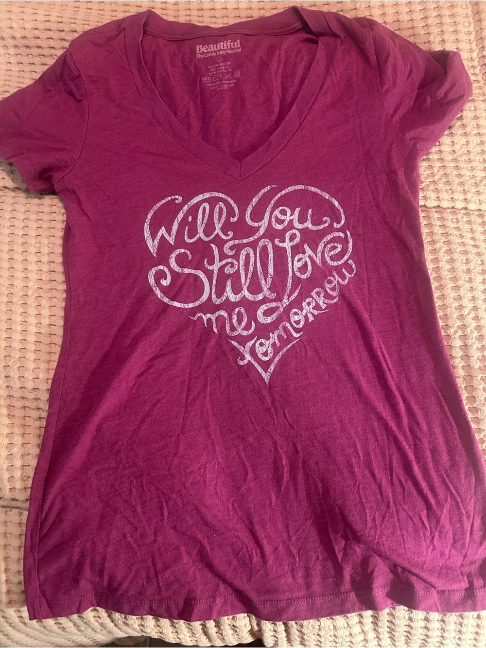 Beautiful The Carole King Musical Purple Graphic Tee